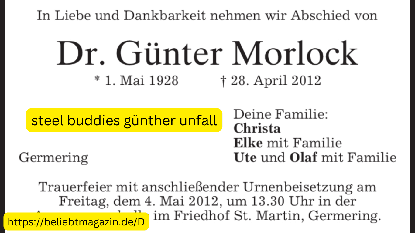 steel buddies günther unfall